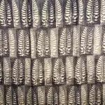 Black & Grey leaf design Pure cotton saree