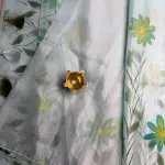 Cream Floral Print Fancy Saree