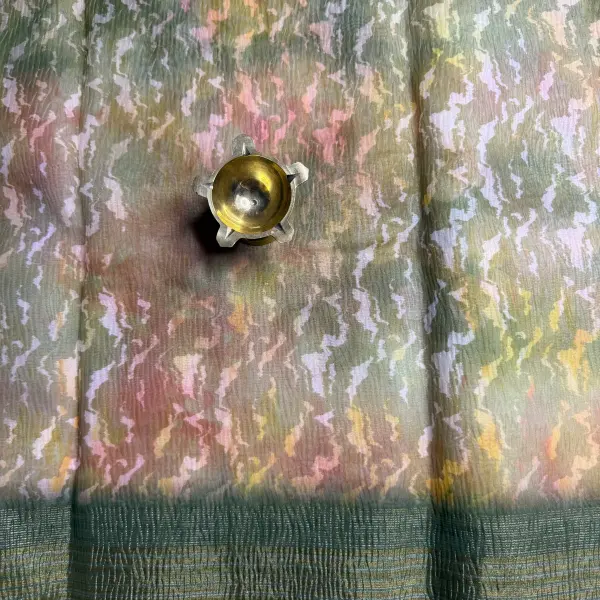 Abstract Floral Crush Print Viscose Saree