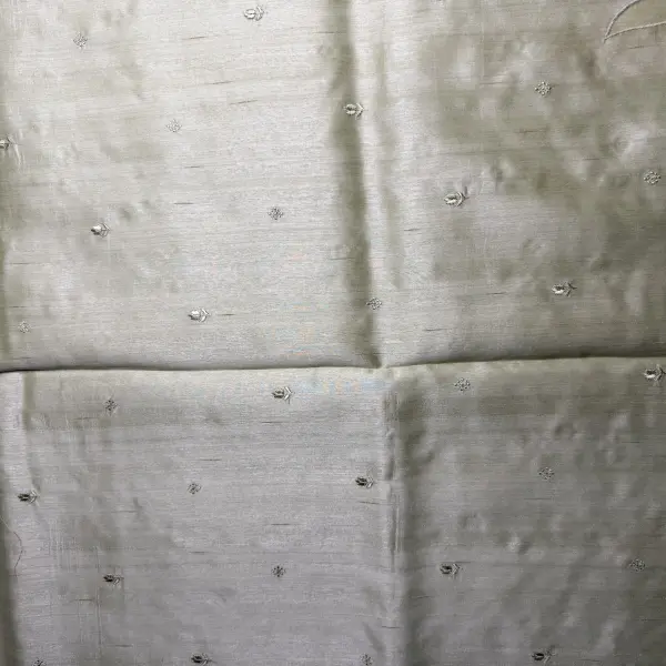 Pista Green cut work soft tussar silk saree