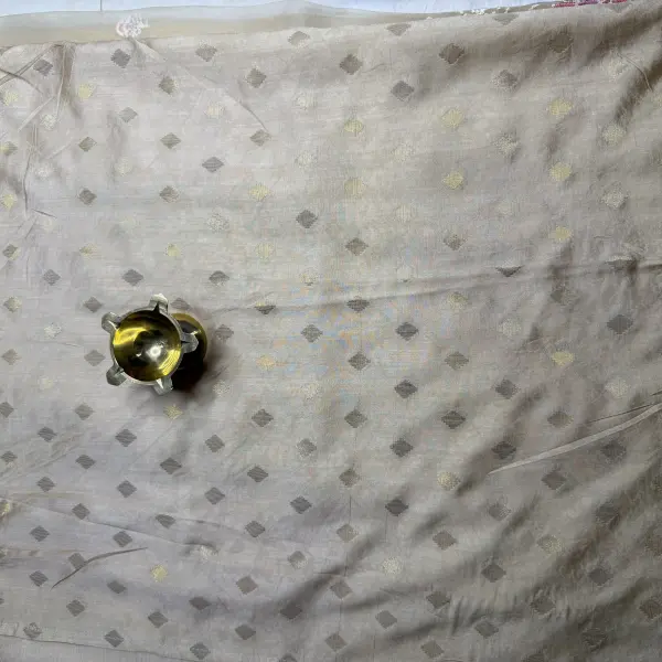 Cream with thread floral work soft organza