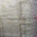 Cream with thread floral work soft organza