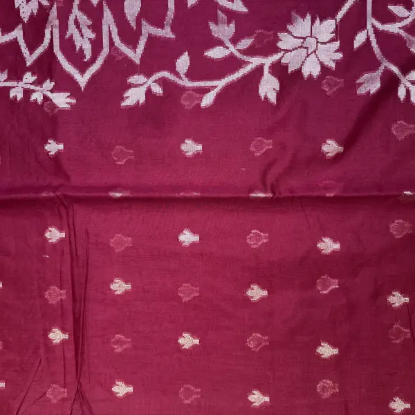 Red Tissue Jamdhani Saree