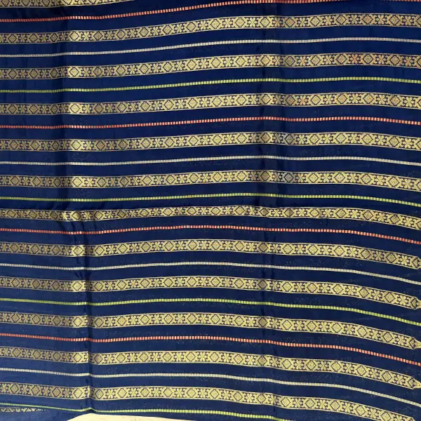 Navy blue with Stripes fancy saree