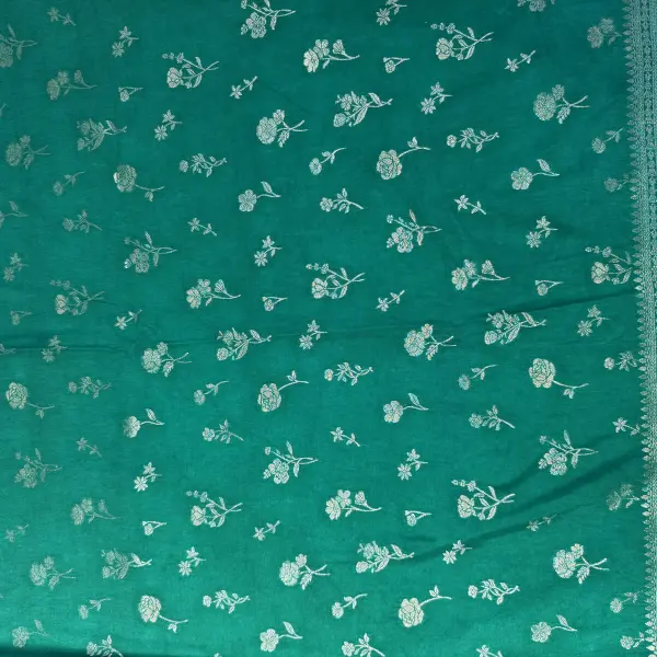 Raama Green with buttas semi benarasi saree