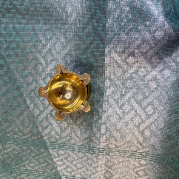 Blue Jaal Pattern brocade fancy saree