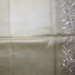 Cream thread work semi organza saree