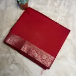 Plain With Simple border Semi crepe Saree