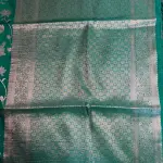 Green floral pattern Benaras Saree