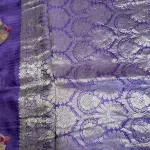 Purple Meenakari work Dola Silk saree
