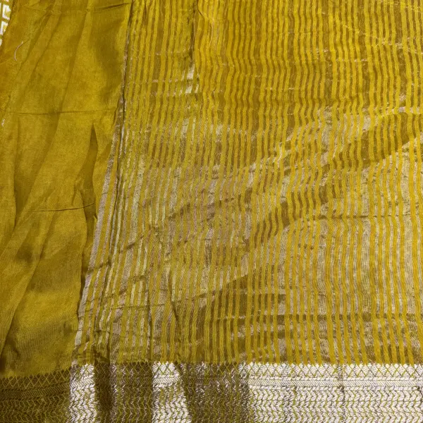 Mustard Yellow With border fancy saree