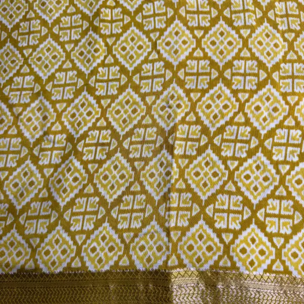 Mustard Yellow With border fancy saree