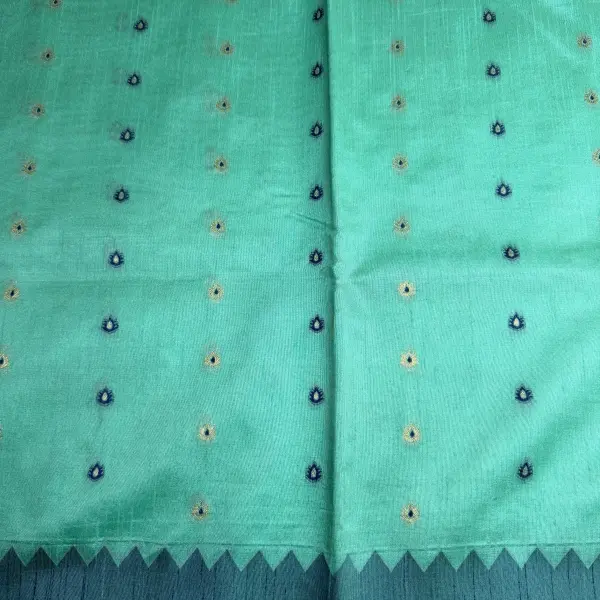 Sky blue with Buttas Semi tissue Saree