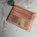 Stripes all over the body with rich border & pallu Semi Crepe Saree