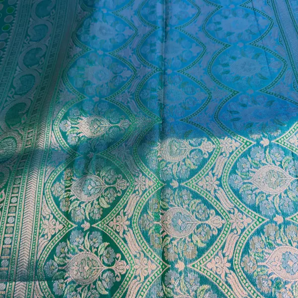 Sea Green with double shade Fancy Saree