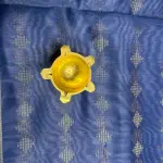 Blue with floral digital print big border fancy saree