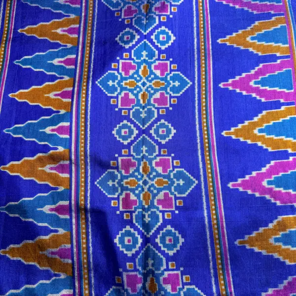Royal Blue temple border poochampalli saree
