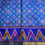 Royal Blue temple border poochampalli saree