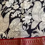 Peacock Motifs Grand Border Soft Dola Silk Saree