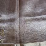 Onion Pink With thread work organza saree