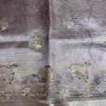 Onion Pink With thread work organza saree