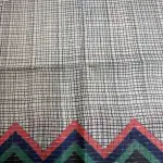 Grey with abstract border Semi Tussar Saree