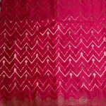 Pink jewel design grand pallu Semi Benaras Saree