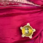 Red with grand border and pallu satin crepe Saree