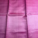 Rose Pink Plain Tussar Silk Saree