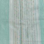 Kota Tissue Organza Saree in Sea Green with Pastel Floral Brocade