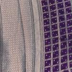 Semi Banaras Saree with Silver Zari Woven Border, Pallu, and Bandhani Print Body