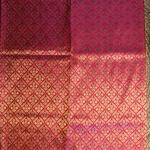 Cherry red all over jaal pattern with flower motifs pure benaras saree