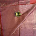 Red small buttas pure benaras saree