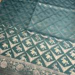 Pista green with jaal pattern benaras saree