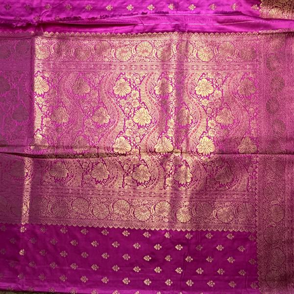 Pink all over buttas benaras saree