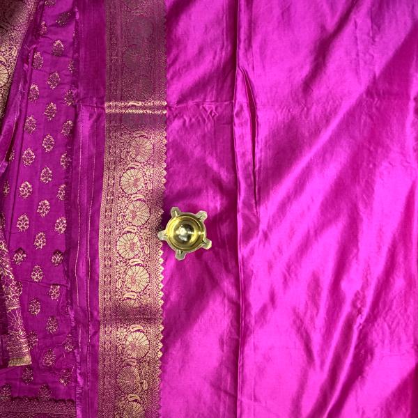 Pink all over buttas benaras saree