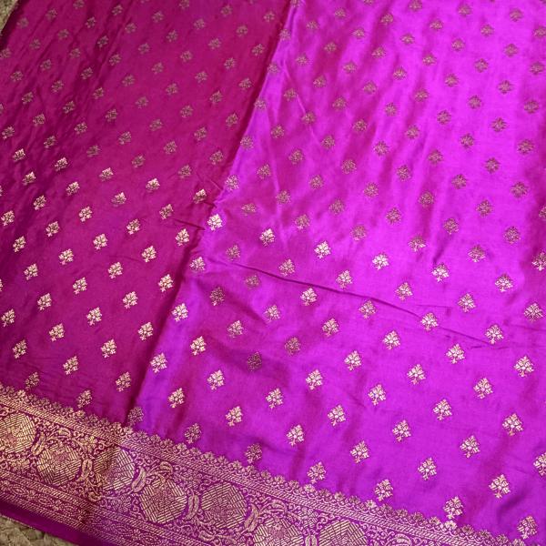 Pink all over buttas benaras saree