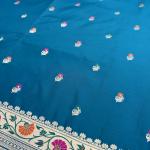 Blue with meenakari work benaras saree