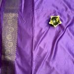 Lavender with all over buttas chiniya benaras saree