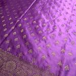 Lavender with all over buttas chiniya benaras saree
