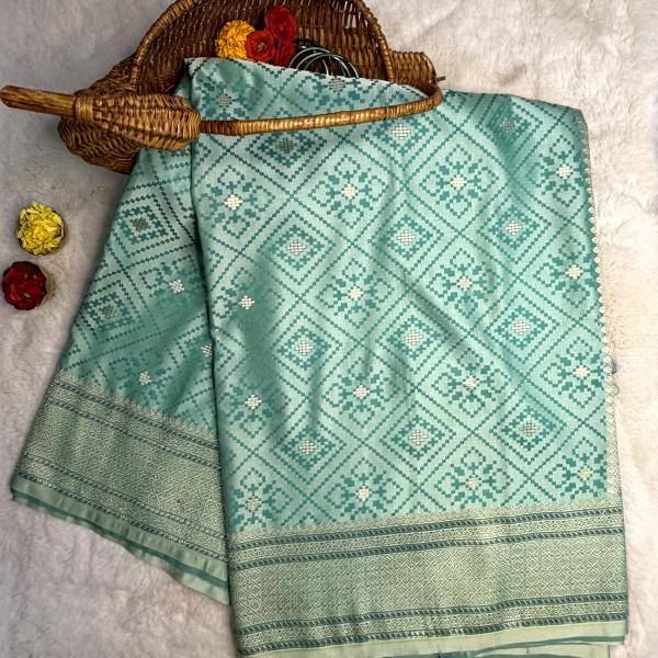 Pista Green benaras saree