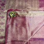 Rose pink tissue benaras saree