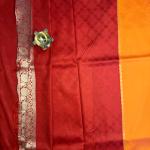 Orange & Red with buttas benaras saree