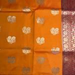 Orange & Red with buttas benaras saree