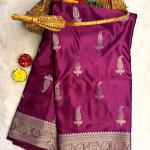 Maroon with motifs benaras saree