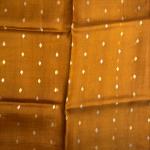 Mustard yellow pure kora organza saree