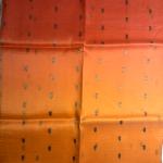 Orange pure kora organza saree