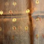 Bronze with buttas kora organza saree