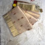 Cream with buttas kora organza saree
