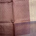 Brown small buttas kora organza saree